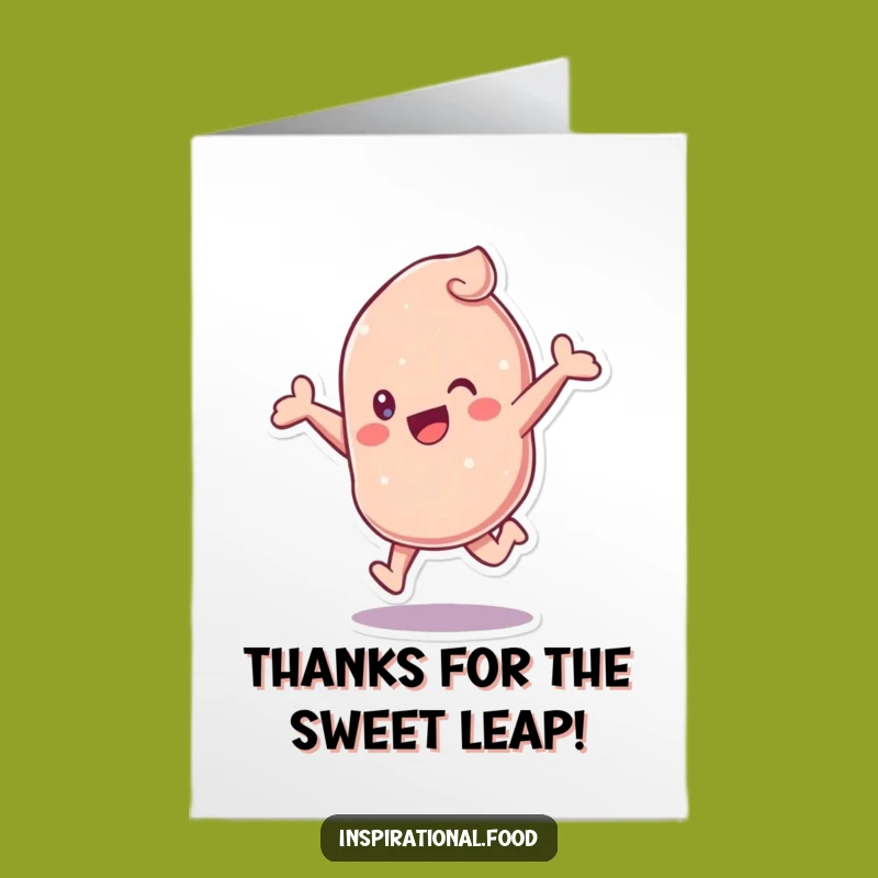 Free Printable Thank You Card: Candy's Energetic Leap to Show Gratitude