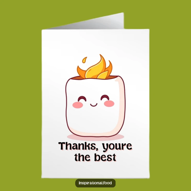 Free Printable Thank You Card: Toasted Marshmallow Gratitude, Downloadable Cozy Thanks