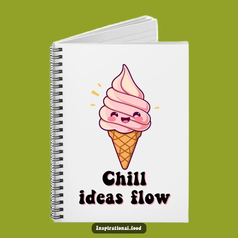 Funny Ice Cream Notebook: Jubilant Swirls For Notes, Perfect Funny Gift