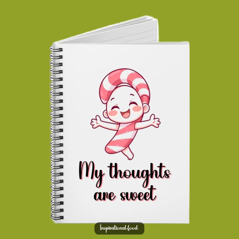 Funny Candy Cane Twirl Notebook: Capture Holiday Ideas with Festive Humor