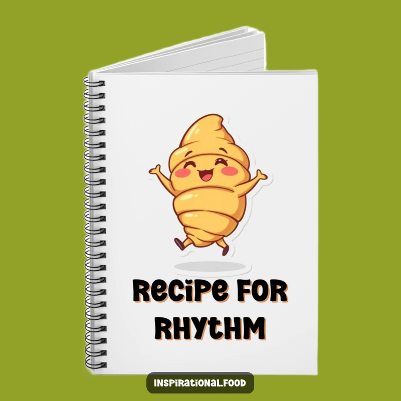 Funny Croissant Jig Notebook: Dancing Pastry, Journal Gift!