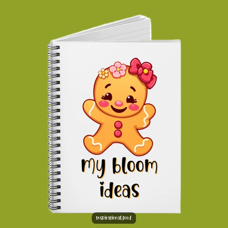 Funny Gingerbread Man Notebook: Jot Down Ideas with a Bloom and a Grinning Charm