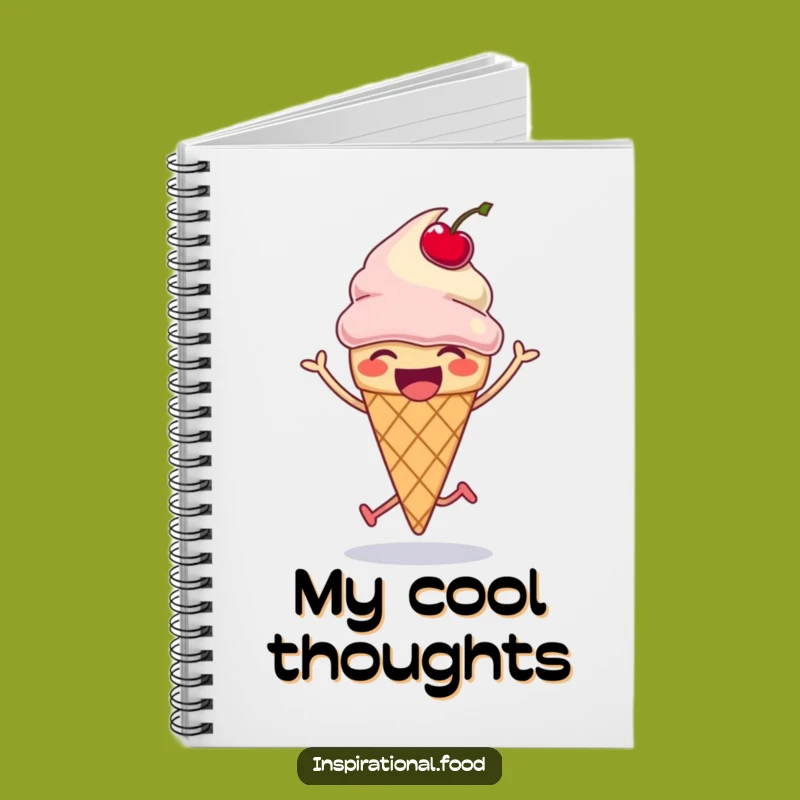 Funny Ice Cream Cone Notebook - Silly Hop Journal for Creative Ideas