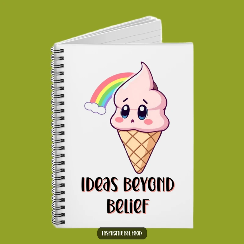 Funny Ice Cream Rainbow Notebook: Capture Wonder, Sweet Character Notes