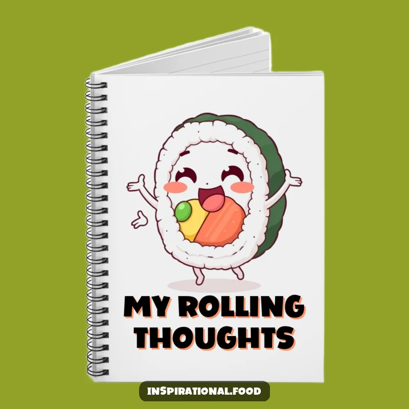Funny Sushi Journal: Delighted Loop Diary, Foodie Notebook Gift