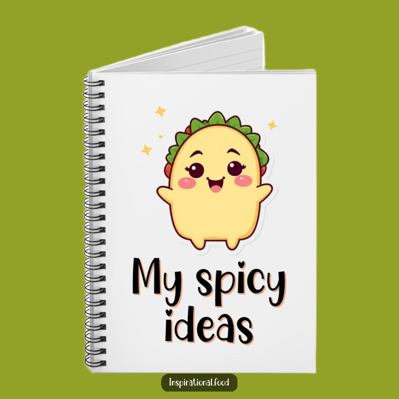 Funny Taco Journal: Beaming Wink Diary, Foodie Notebook Gift