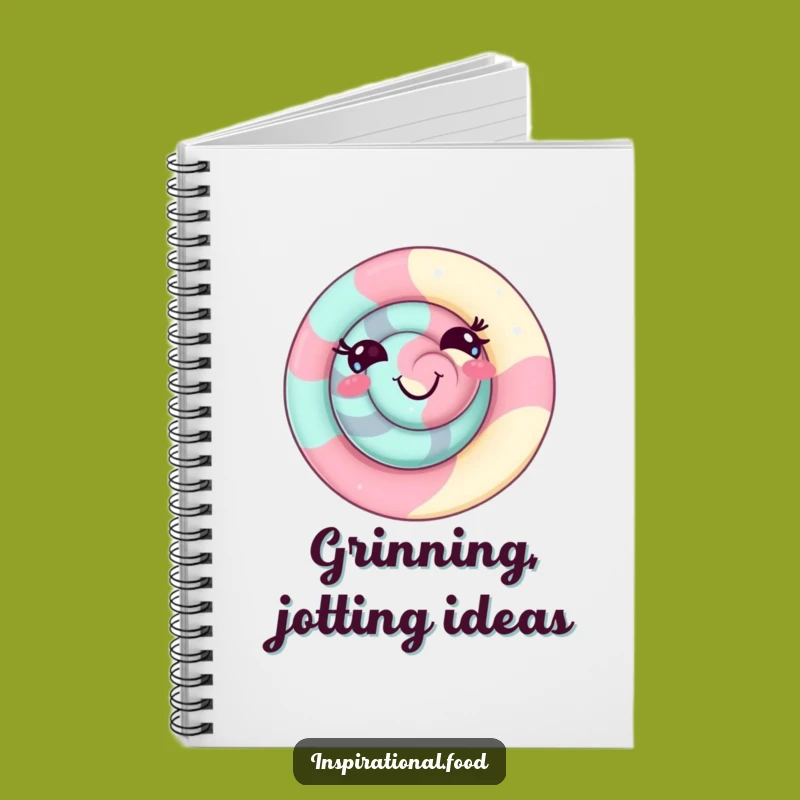Funny Candy Swirl Notebook - Playful Grin for Delightful Notes