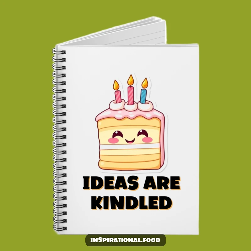 Funny Cake Notebook - Inspired Birthday Journal Gift
