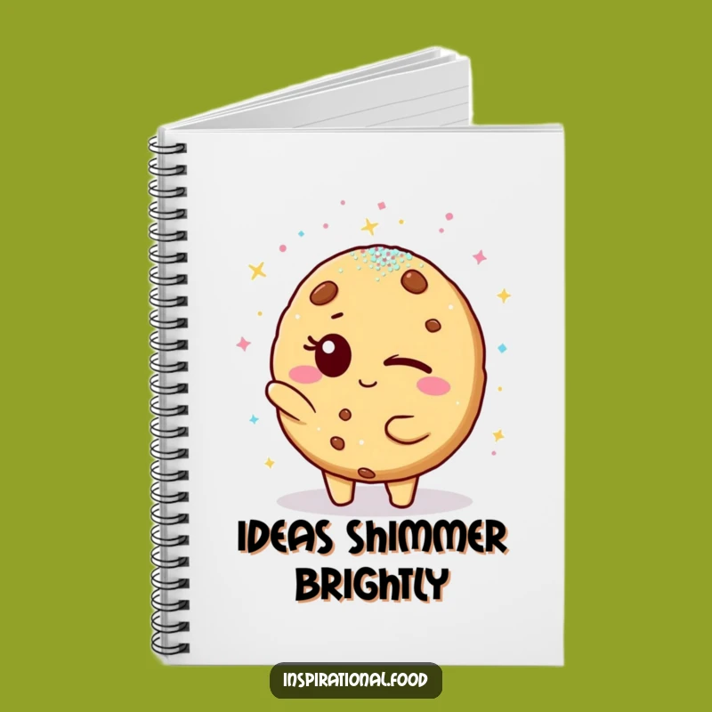 Funny Cookie Glitter Shower Notebook - Jot Down Laughs & Sweet Ideas