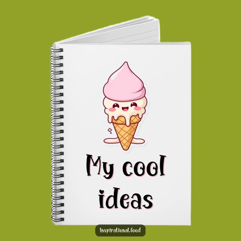Funny Ice Cream Journal: Beaming Cone's Sweet Thoughts, Creative Dessert Notebook