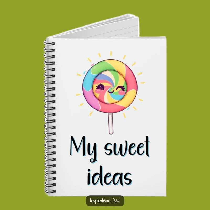 Funny Lollipop Spin Notebook: Jot Down Ideas Bursting with Color and Energy