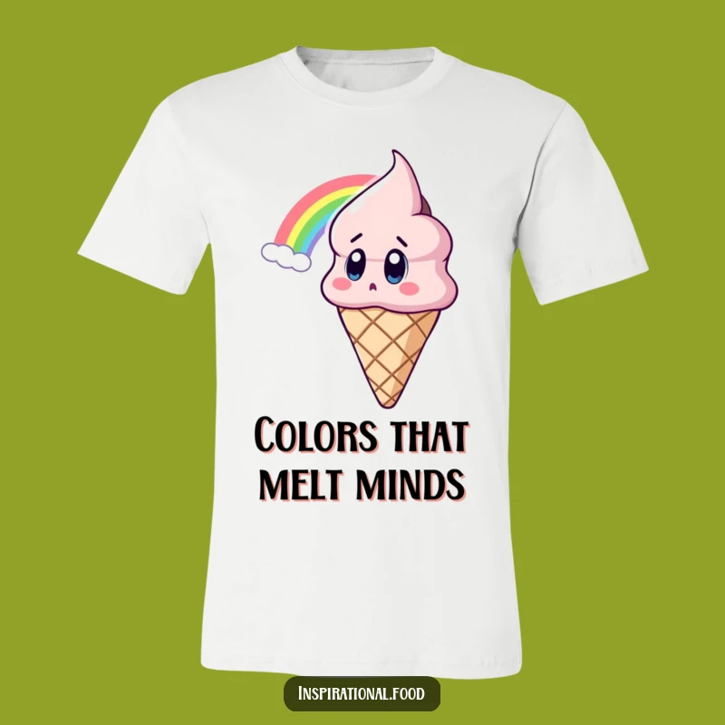 Funny Ice Cream Rainbow T-Shirt: Expressive Character, Magical Funny Gift