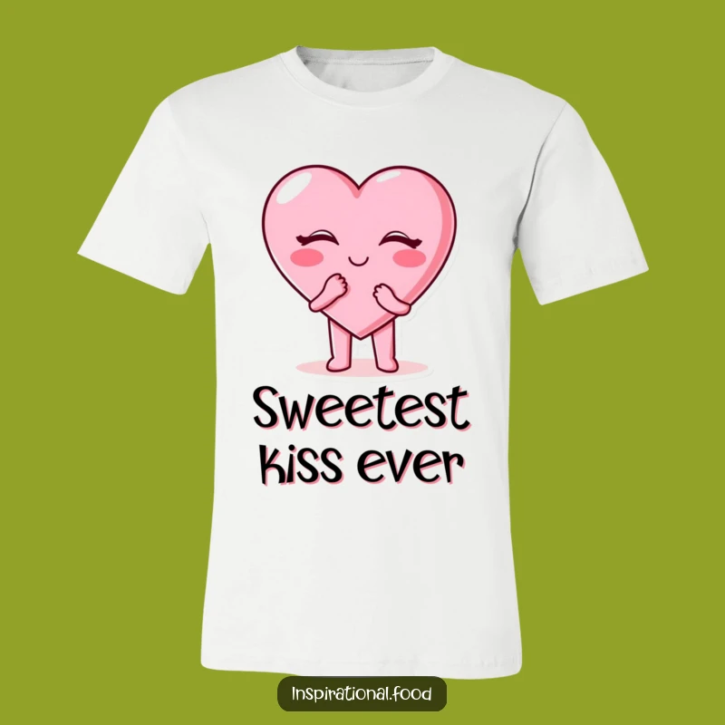 Funny Candy Heart T-Shirt: Sweet Kiss Design - Cute & Humorous Gift