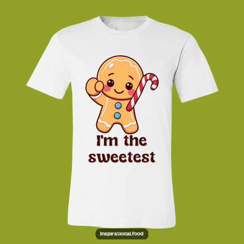 Funny Gingerbread Cookie T-Shirt - Hilarious Candy Cane Character Tee