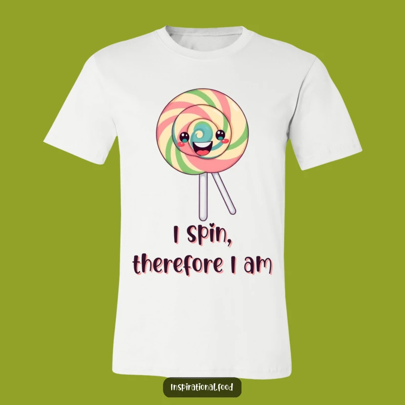 Funny Spinning Lollipop T-Shirt - Joyful Candy Apparel for Gifting