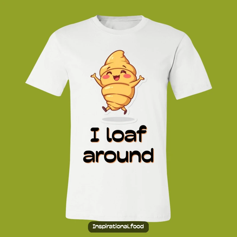 Funny Croissant Jig T-Shirt: Dancing Pastry Fun, Unique Gift!