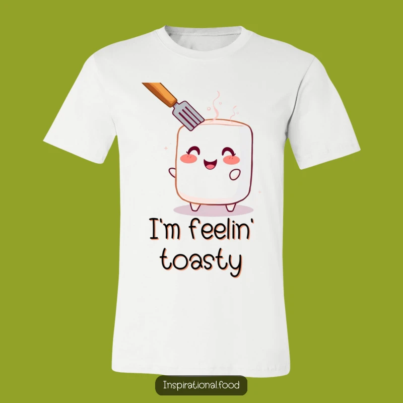 Funny Toasted Marshmallow T-Shirt: Cheerful Blush Delight for a Funny Gift