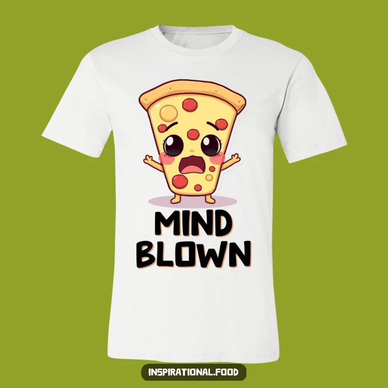 Funny Astonished Pizza Slice T-Shirt: Gasp with Delight in Style