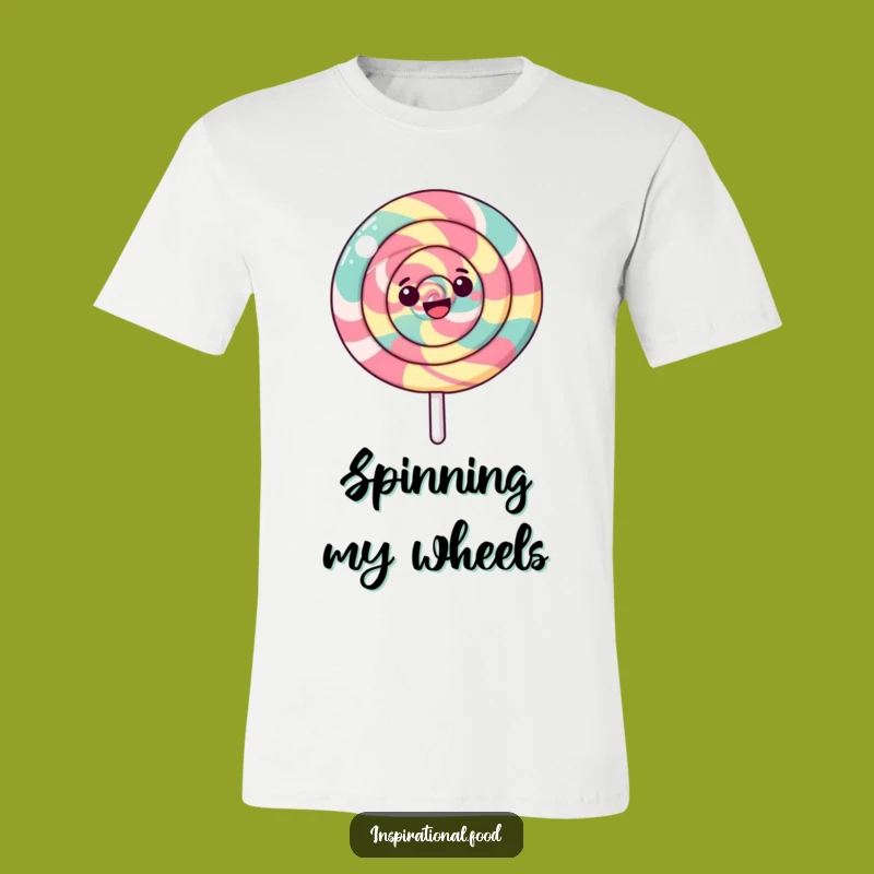 Funny Spinning Lollipop T-Shirt: Happy Swirling Candy Graphic Tee, Great Gift