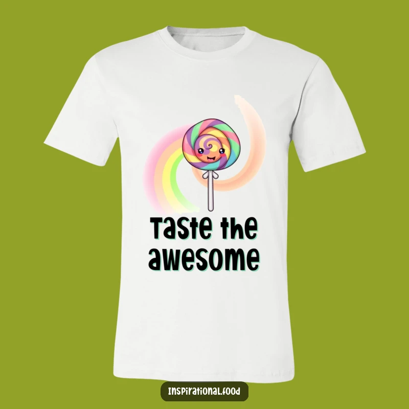 Funny Rainbow Lollipop T-Shirt - Happy Character, Whimsical Apparel Gift