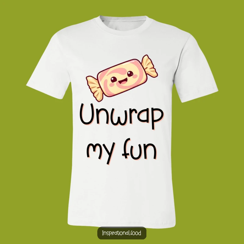 Funny Candy Bar T-Shirt: Gleeful Wrapper Twirls, Fun Funny Gift