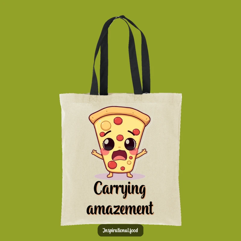 Funny Pizza Slice Tote Bag: Carry Your Essentials with Astonished Joy