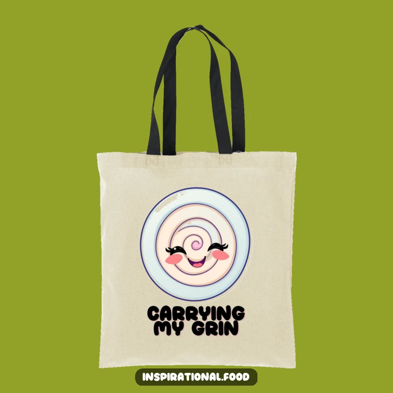 Funny Candy Swirl Tote Bag: Playful Grin Carry-All, Perfect Gift
