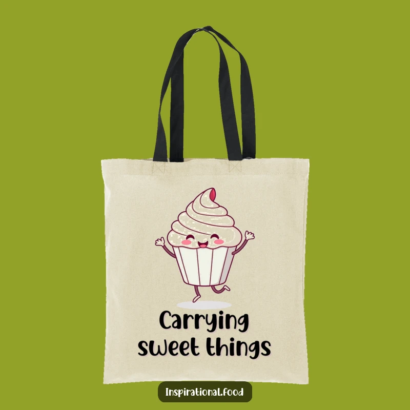 Funny Cupcake Dance Tote Bag: Carry Your Sweetness with Humor