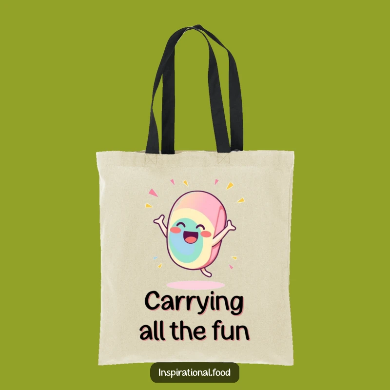 Funny Candy Carry-All Tote: Gleeful Treat's Flamboyant Flourish, Practical and Hilarious Funny Gift Bag