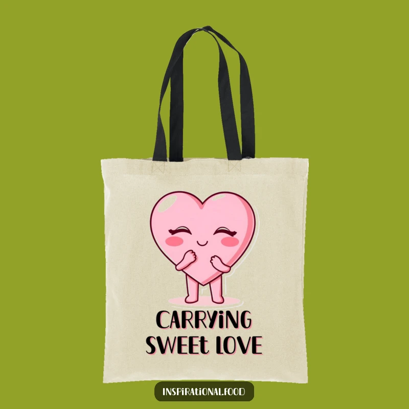Funny Candy Heart Tote Bag: Carry Love & Laughter - Practical Gift