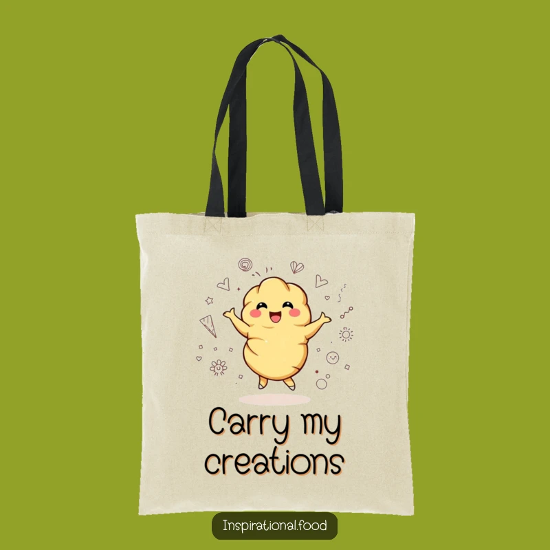 Funny Croissant Twirl Tote Bag - Carry Your Artistic Vibes