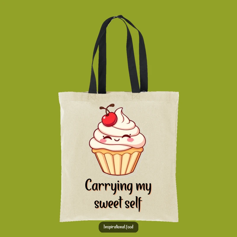 Funny Cupcake Wink Tote Bag: Carry Your Essentials with Sweet Humor