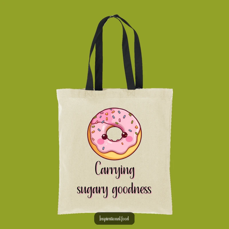 Funny Donut Halo Tote Bag: Sprinkled with Joy, A Practical Funny Gift!