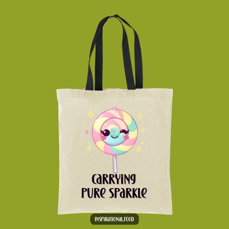 Funny Lollipop Sparkle Tote Bag: Carry Your Essentials with Sweet Style