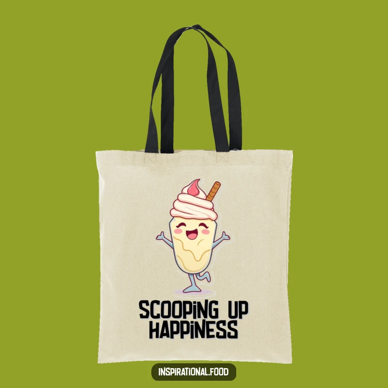 Funny Ice Cream Party Tote: Joyful Sundae Dancer, Practical Bag with a Hilarious Funny Gift Twist