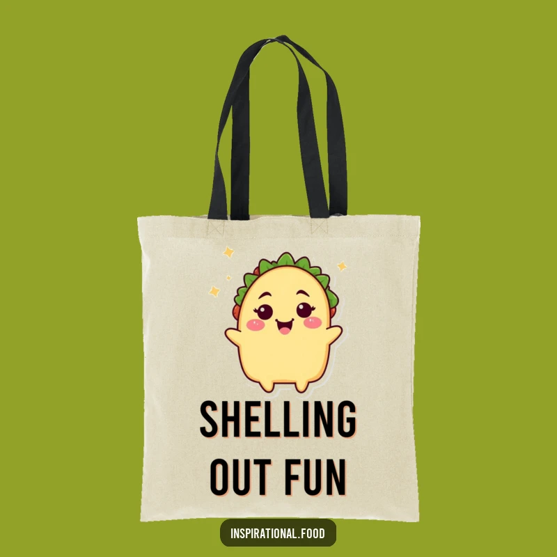 Funny Taco Wink Tote Bag: Beaming Foodie Carryall, Gift Bag