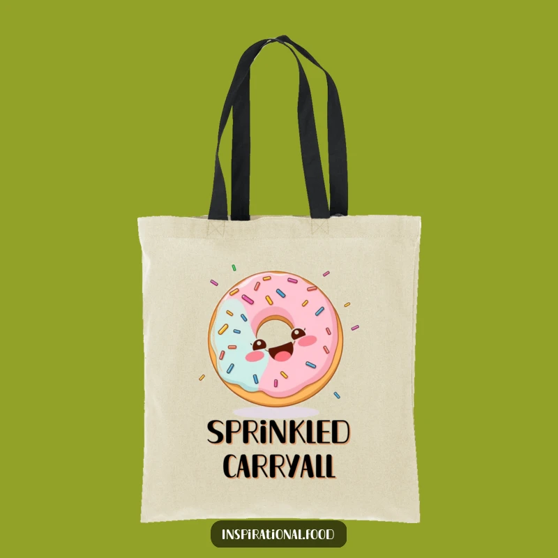 Funny Sprinkled Donut Tote Bag: Carry Sweet Joy, Perfect Treat Gift